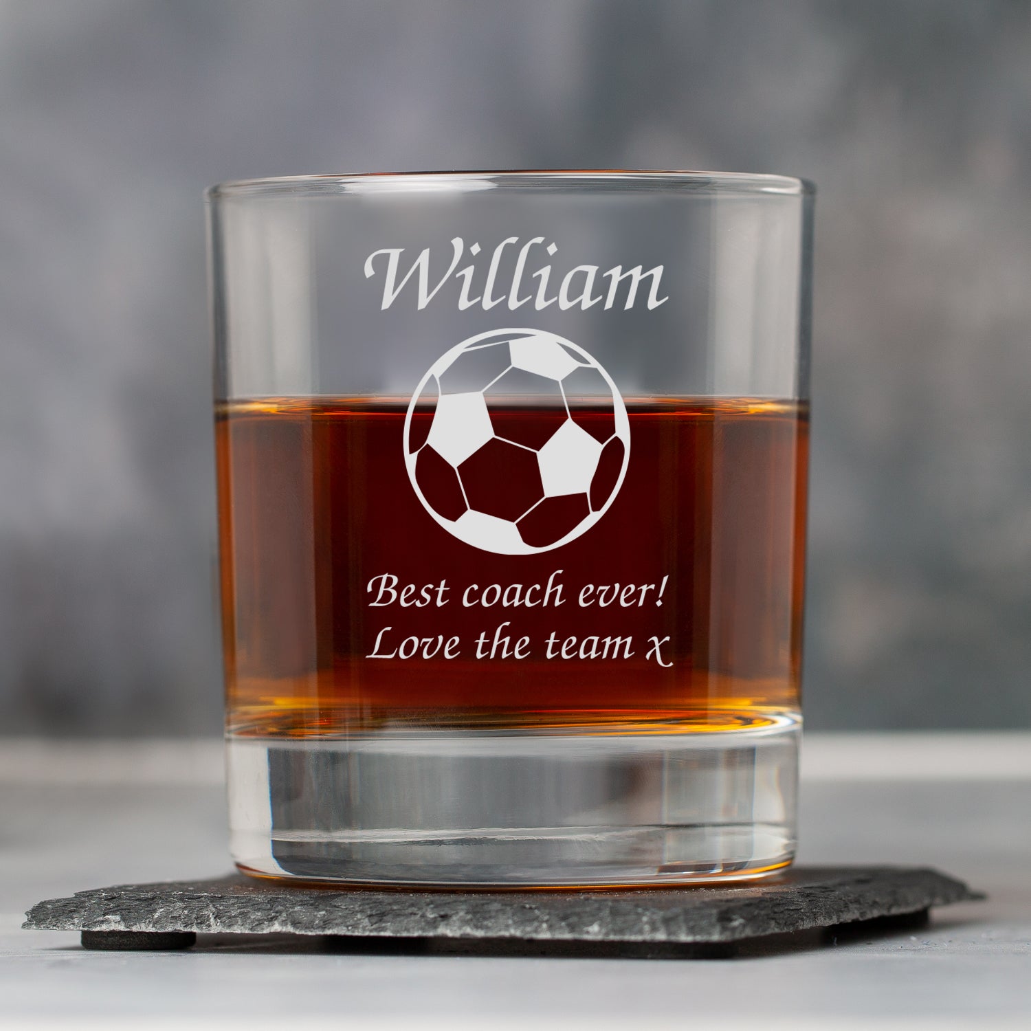 Personalised Football Glass Tumbler - Glass Tumblers