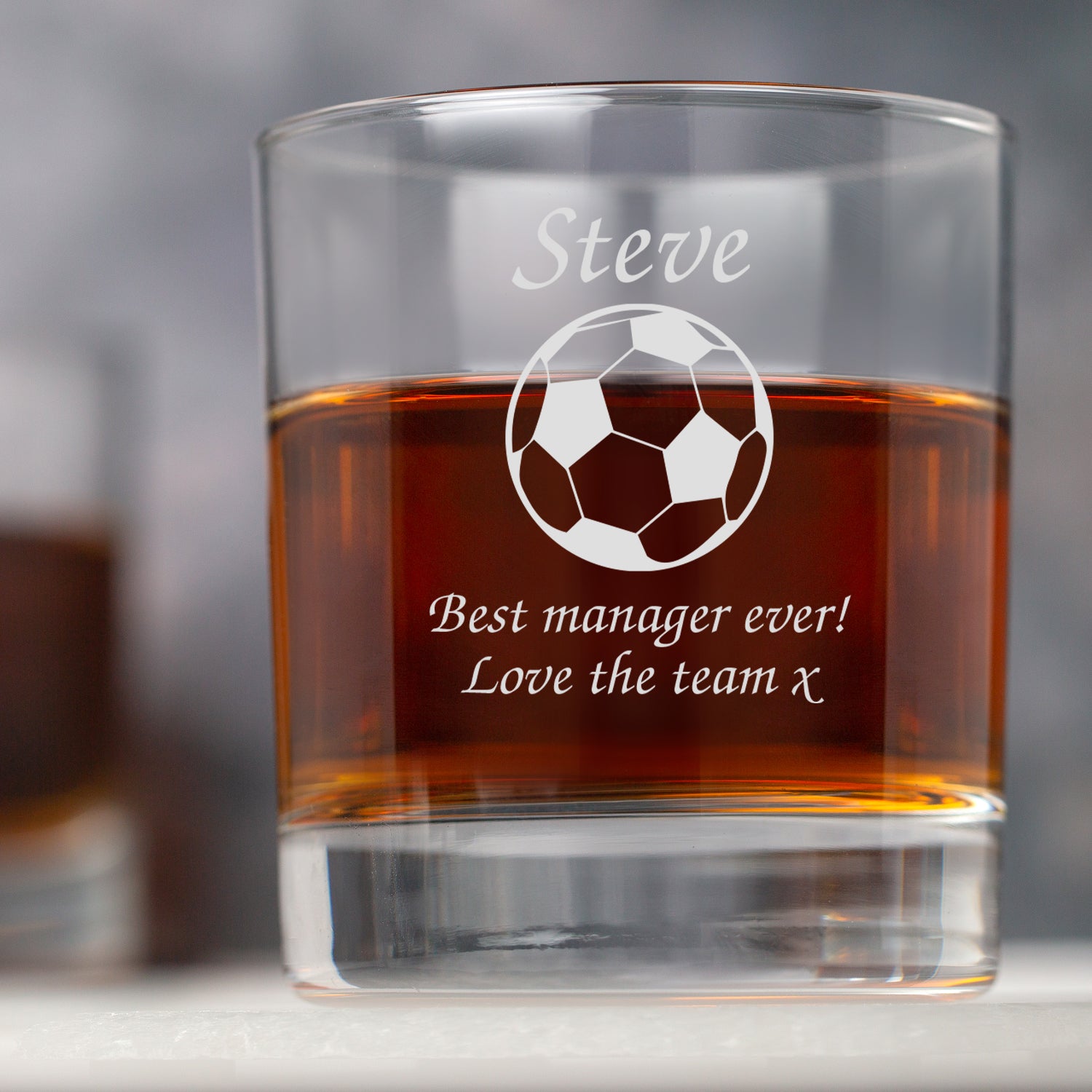 Personalised Football Glass Tumbler - Glass Tumblers