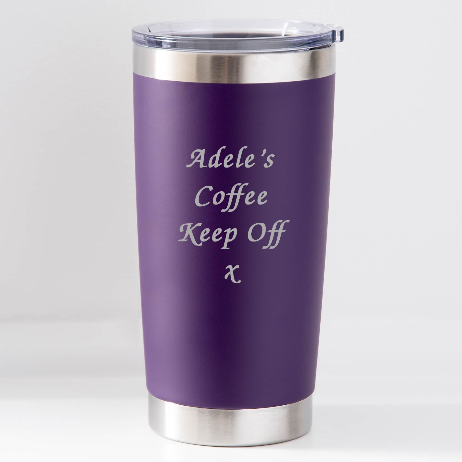 Personalised Any Message Thermos Insulated Cup - Purple - Thermos Water Bottles