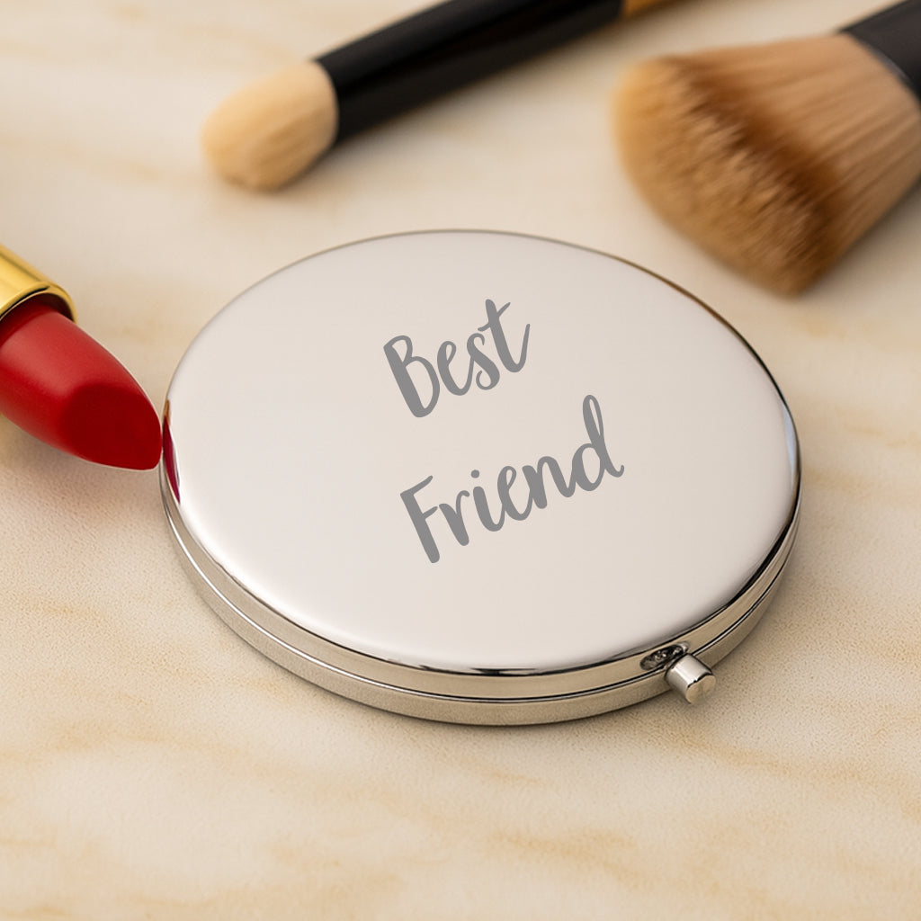 Personalised Best Friend Silver Compact Mirror - Compact Mirror
