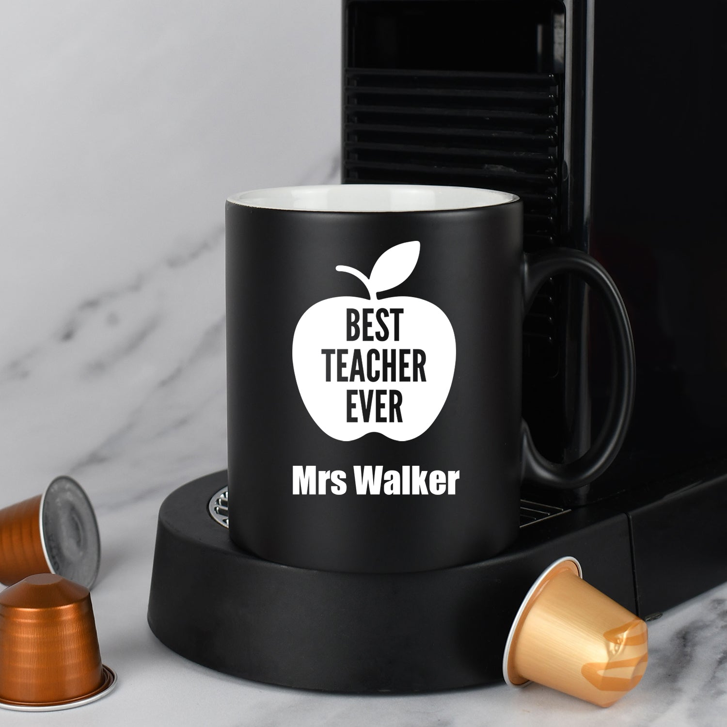 Personalised Best Teacher Ever Mug - Black - Mugs