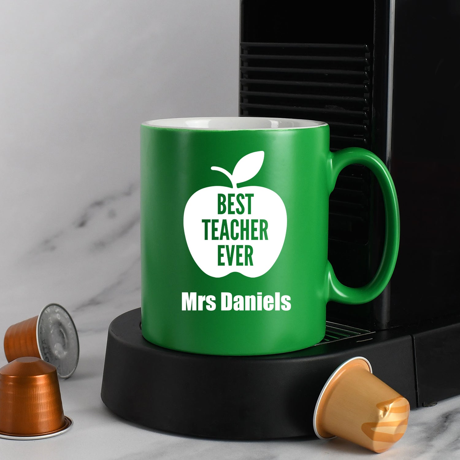 Personalised Best Teacher Ever Mug - Green - Mugs
