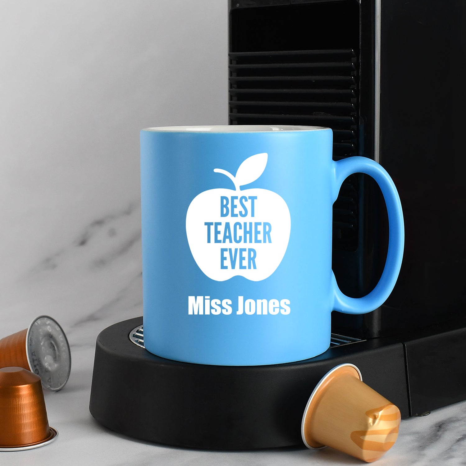 Personalised Best Teacher Ever Mug - Light Blue - Mugs