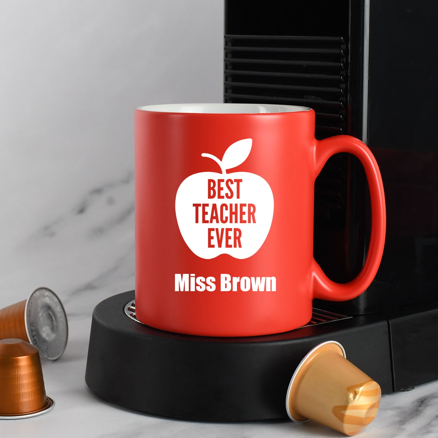 Personalised Best Teacher Ever Mug - Red - Mugs