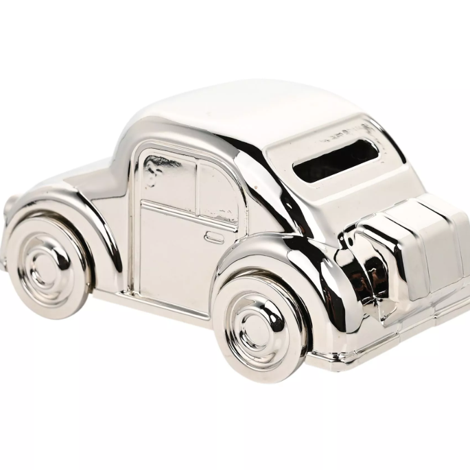 Personalised Racing Car Silver Money Box - Classic Car - Money Boxes