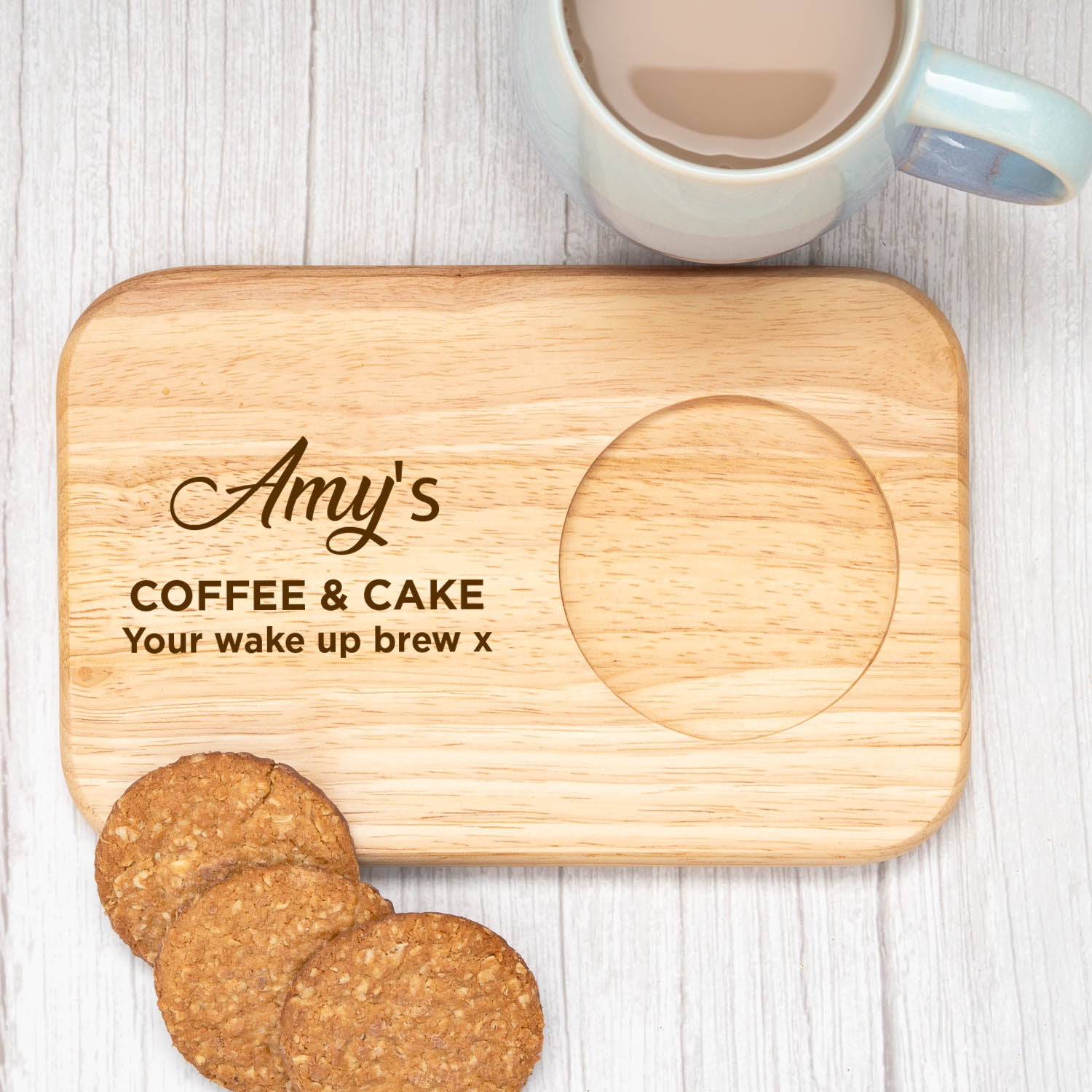 Personalised Coffee and Snack Wooden Tea Board - Tea Board