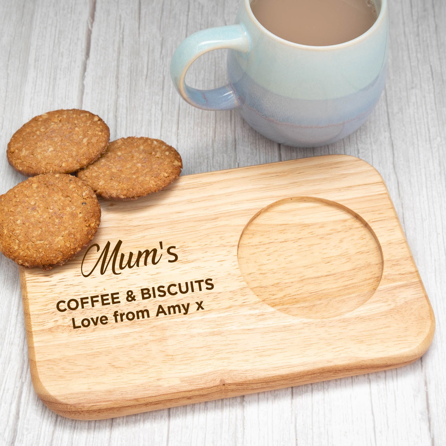 Personalised Coffee and Snack Wooden Tea Board - Tea Board