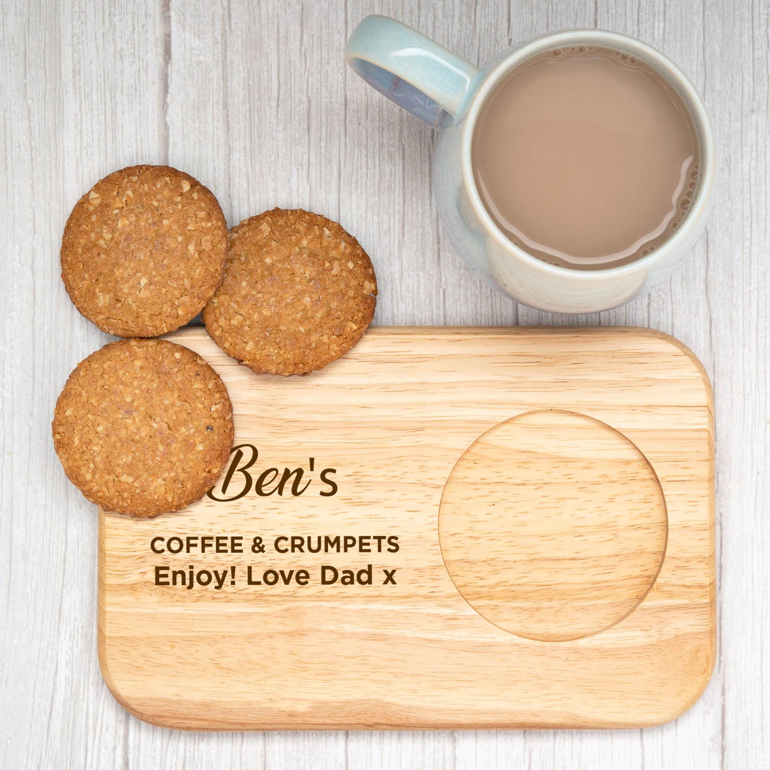 Personalised Coffee and Snack Wooden Tea Board - Tea Board