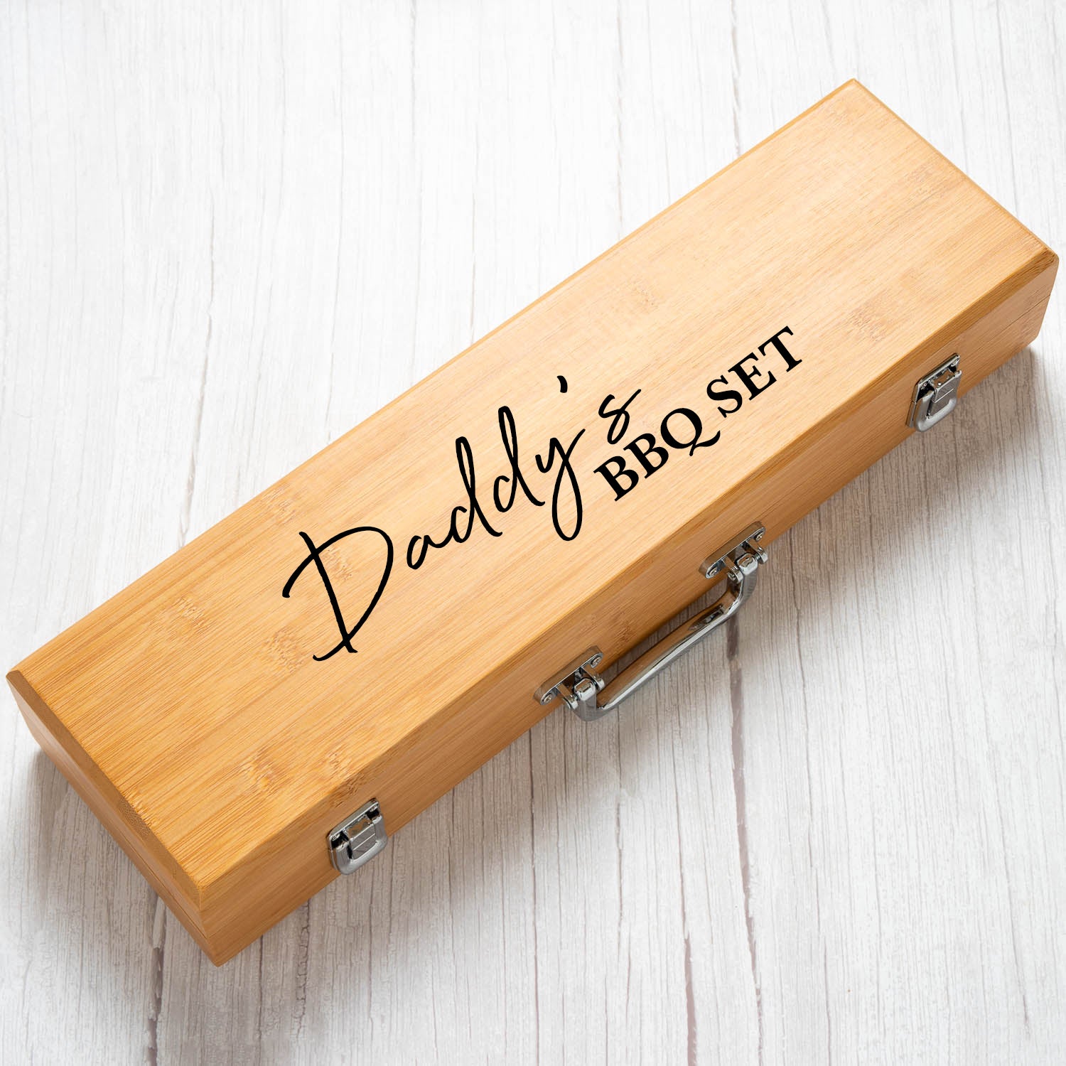 Personalised Name Wooden BBQ Tool Set - BBQ Sets