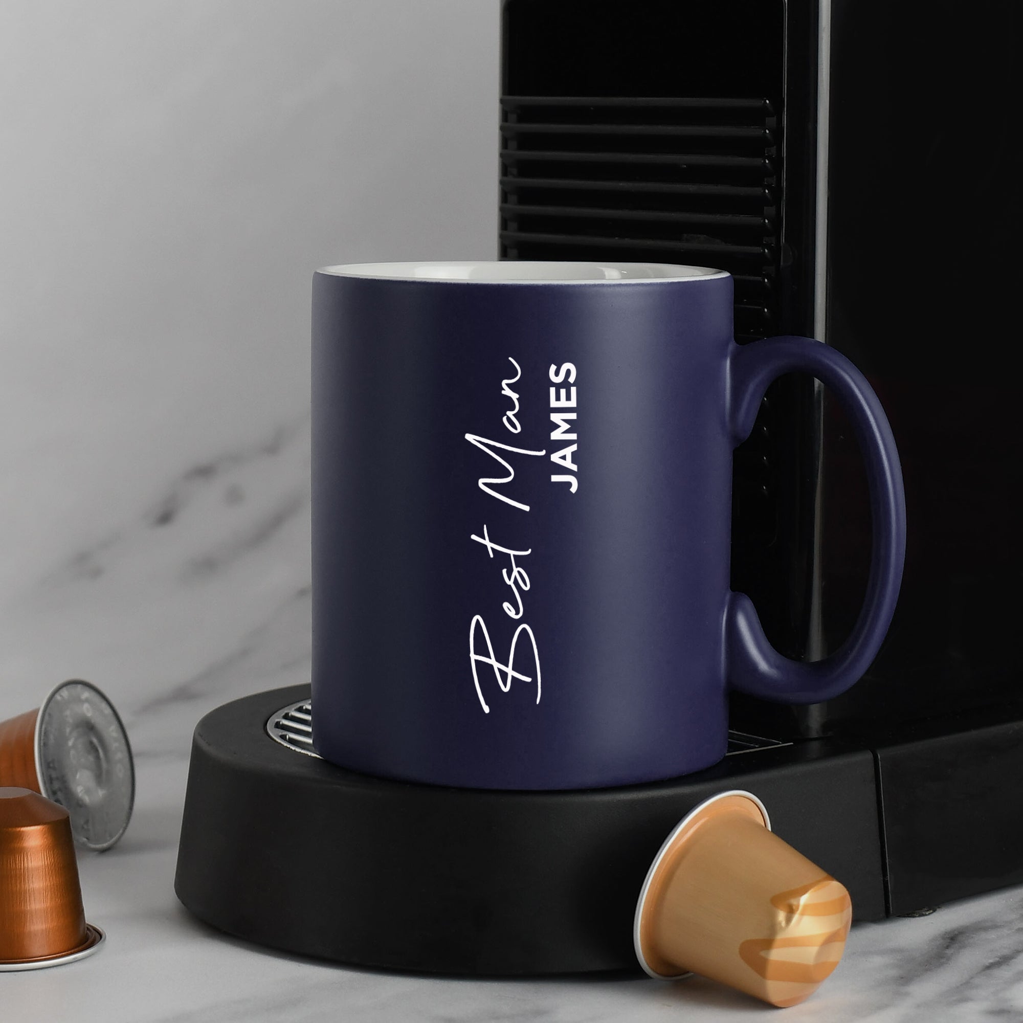Personalised Best Man Wedding Mug - Dark Blue - Mugs