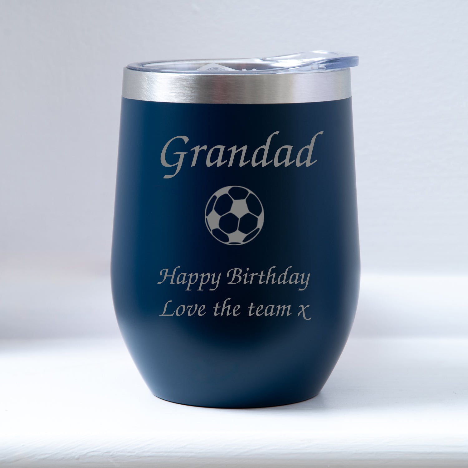 Personalised Football Thermos Insulated Travel Tumbler