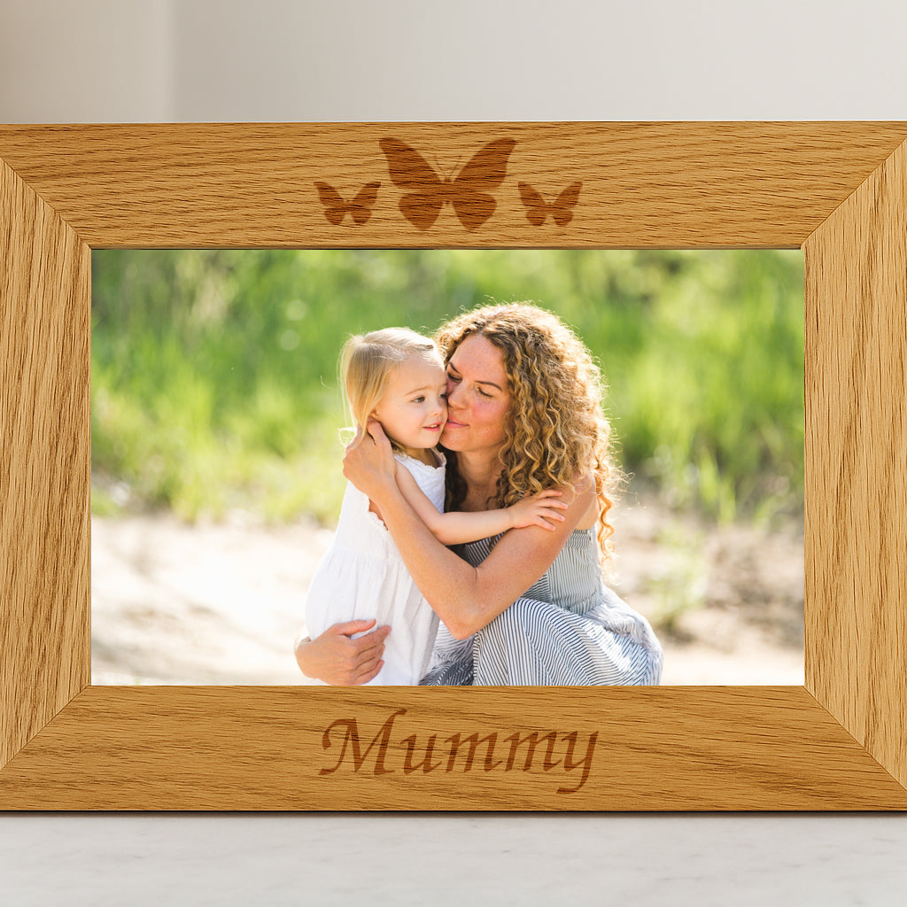 Personalised Wooden Mummy Frame - 4x6 Landscape - Photo Frames