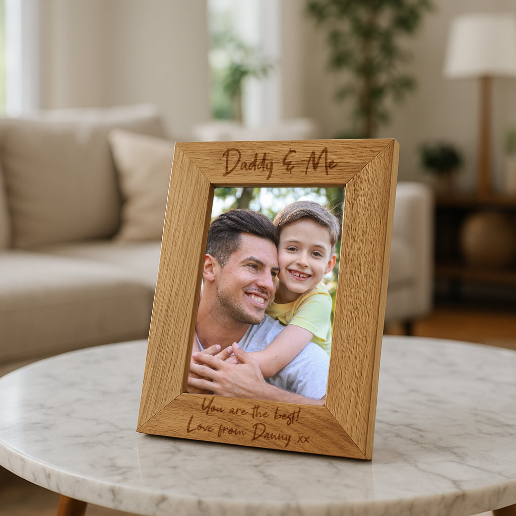 Personalised Wooden Daddy & Me Photo Frame - Photo Frames
