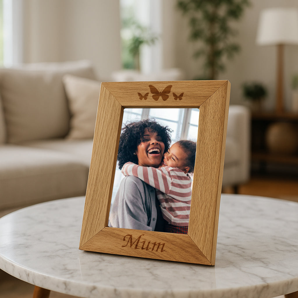 Engraved Wooden Mum Frame - Photo Frames