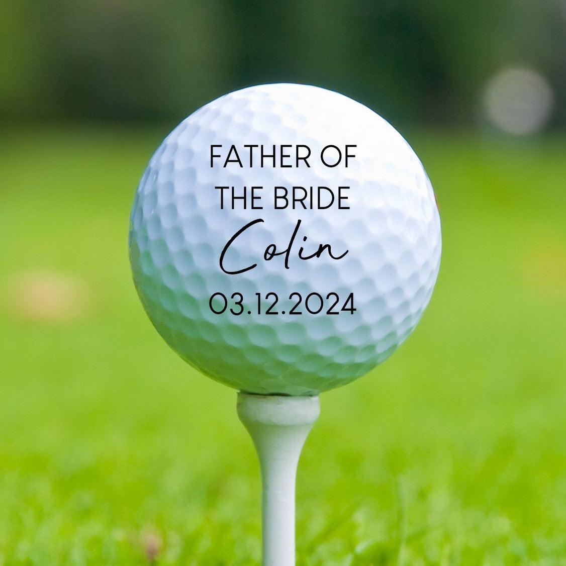 Personalised Father of the Bride Golf Ball - Golf Balls
