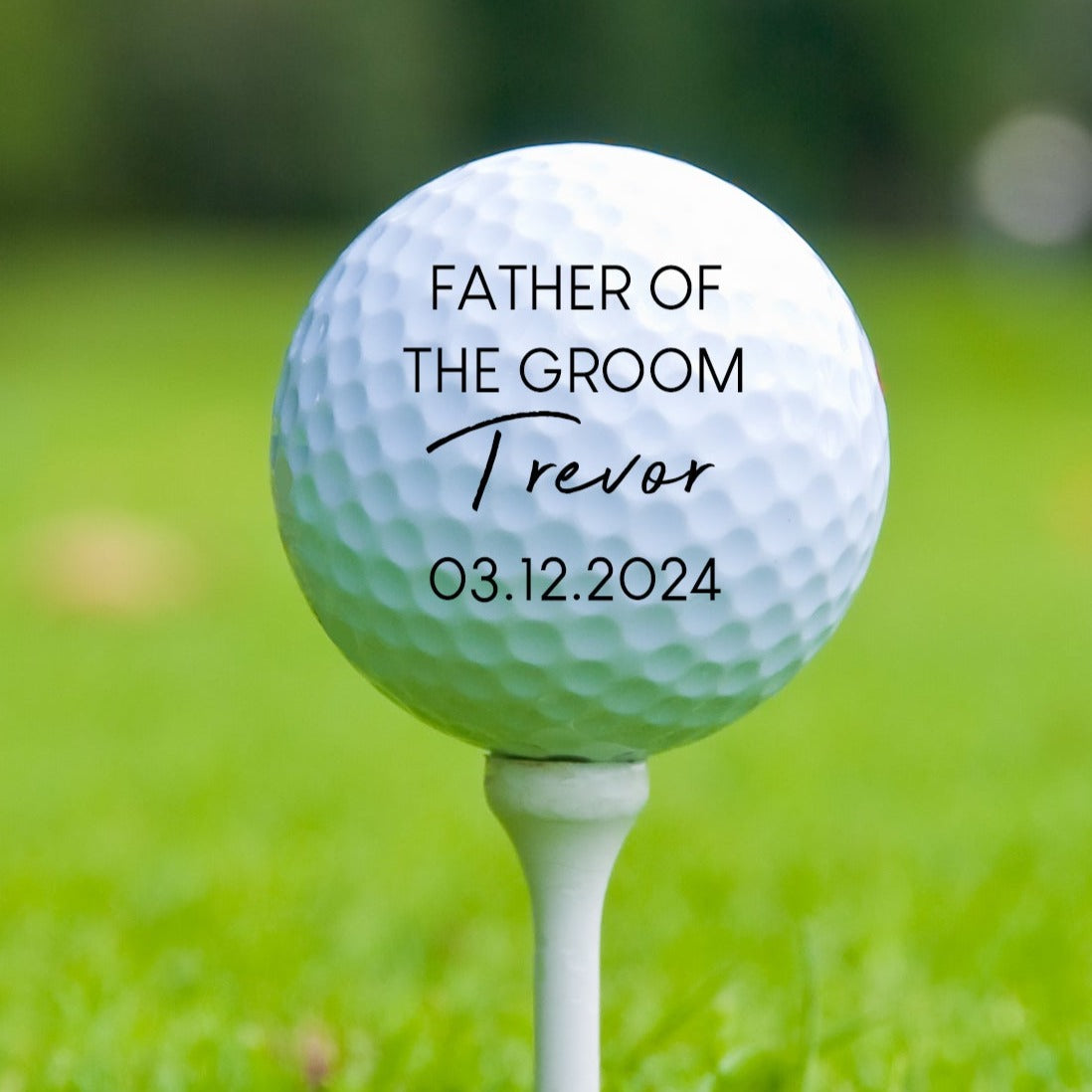 Personalised Father of the Groom Golf Ball - Golf Balls