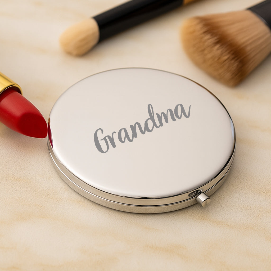Personalised Grandma Silver Compact Mirror - Compact Mirror