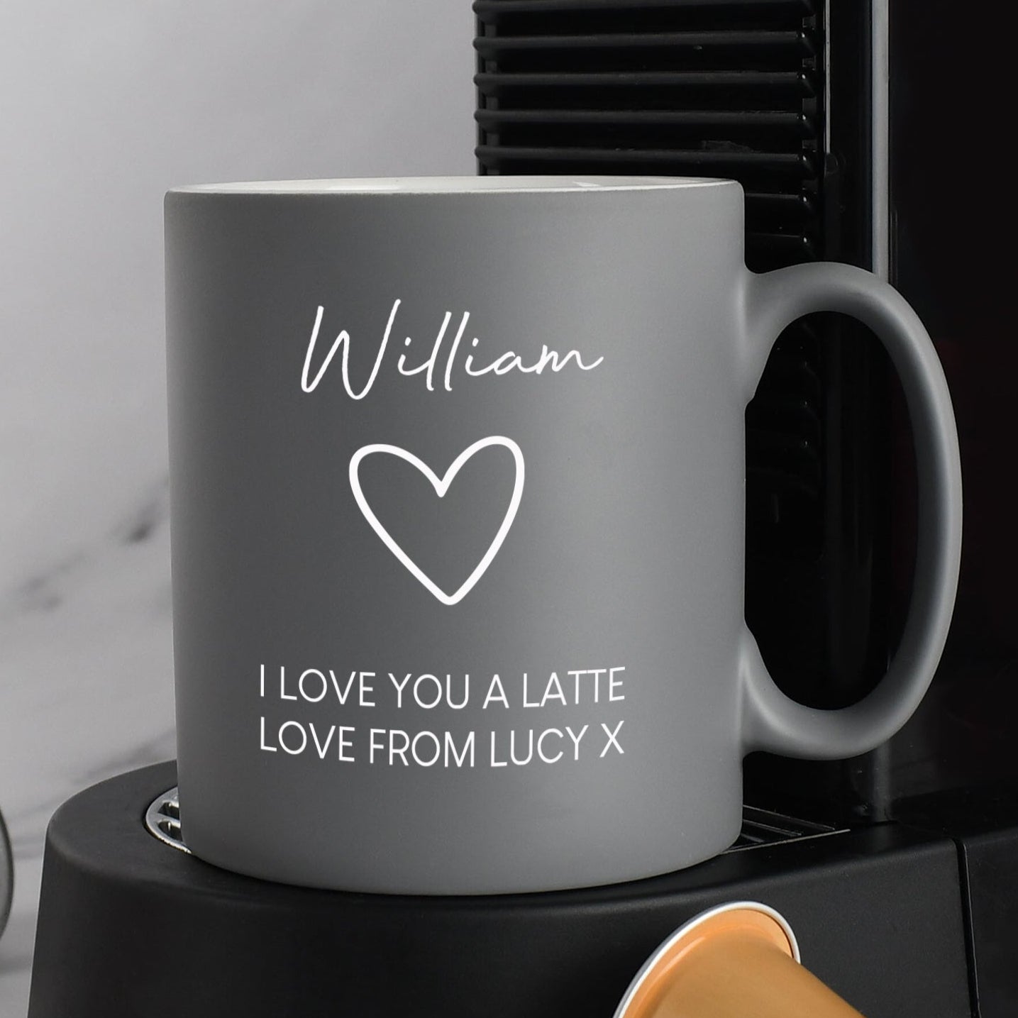 Personalised Heart Name & Message Mug - Mugs