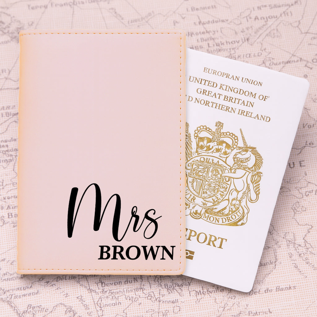 Personalised Wedding Cream Passport Holders - Passport Holders