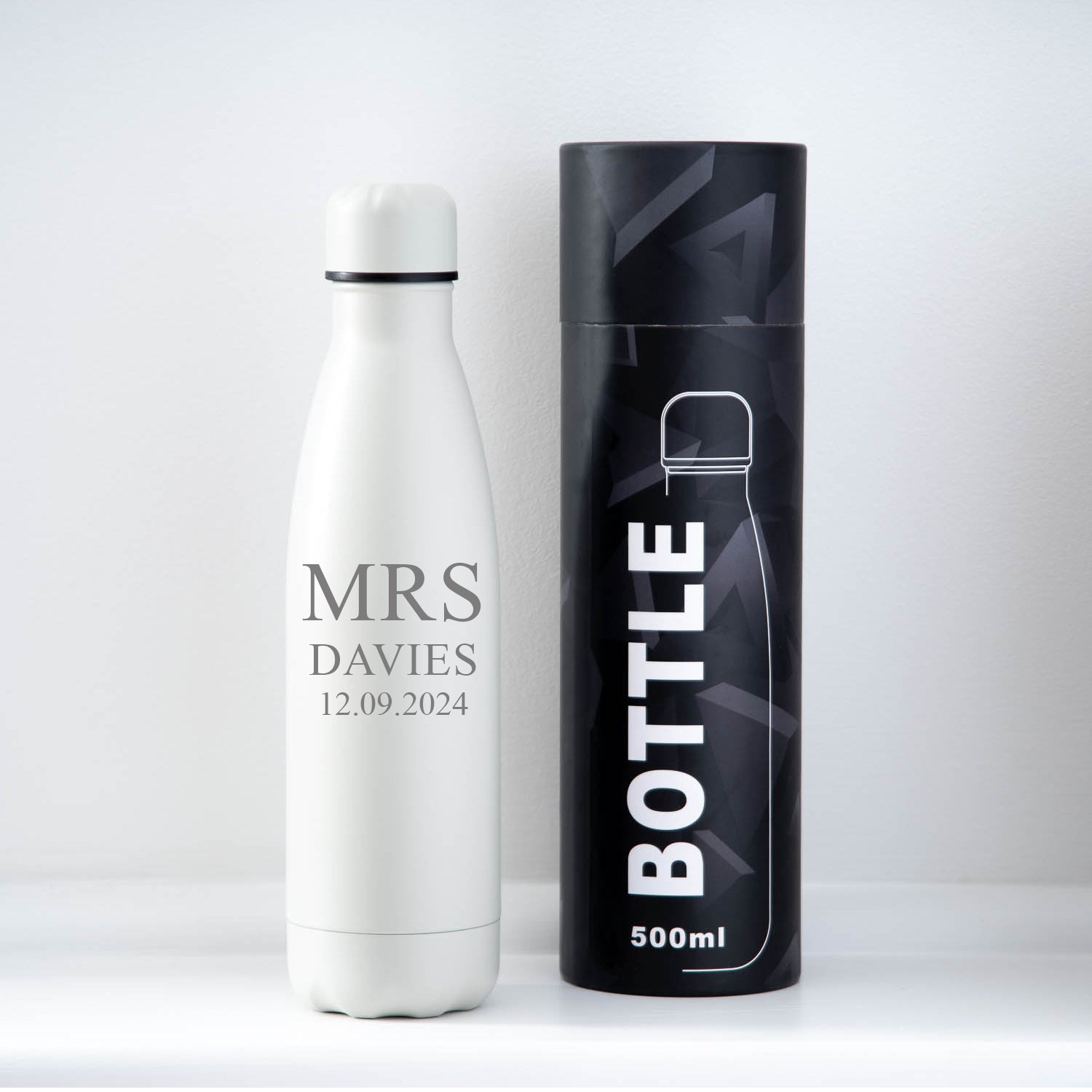 Personalised Mr & Mrs Thermos Water Bottle Set - Thermos Water Bottles