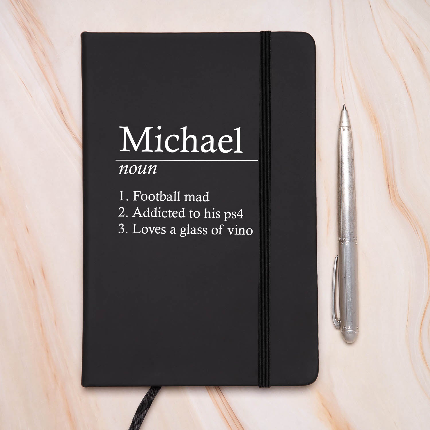 Personalised Name Definition PU A5 Notebook - Notebook