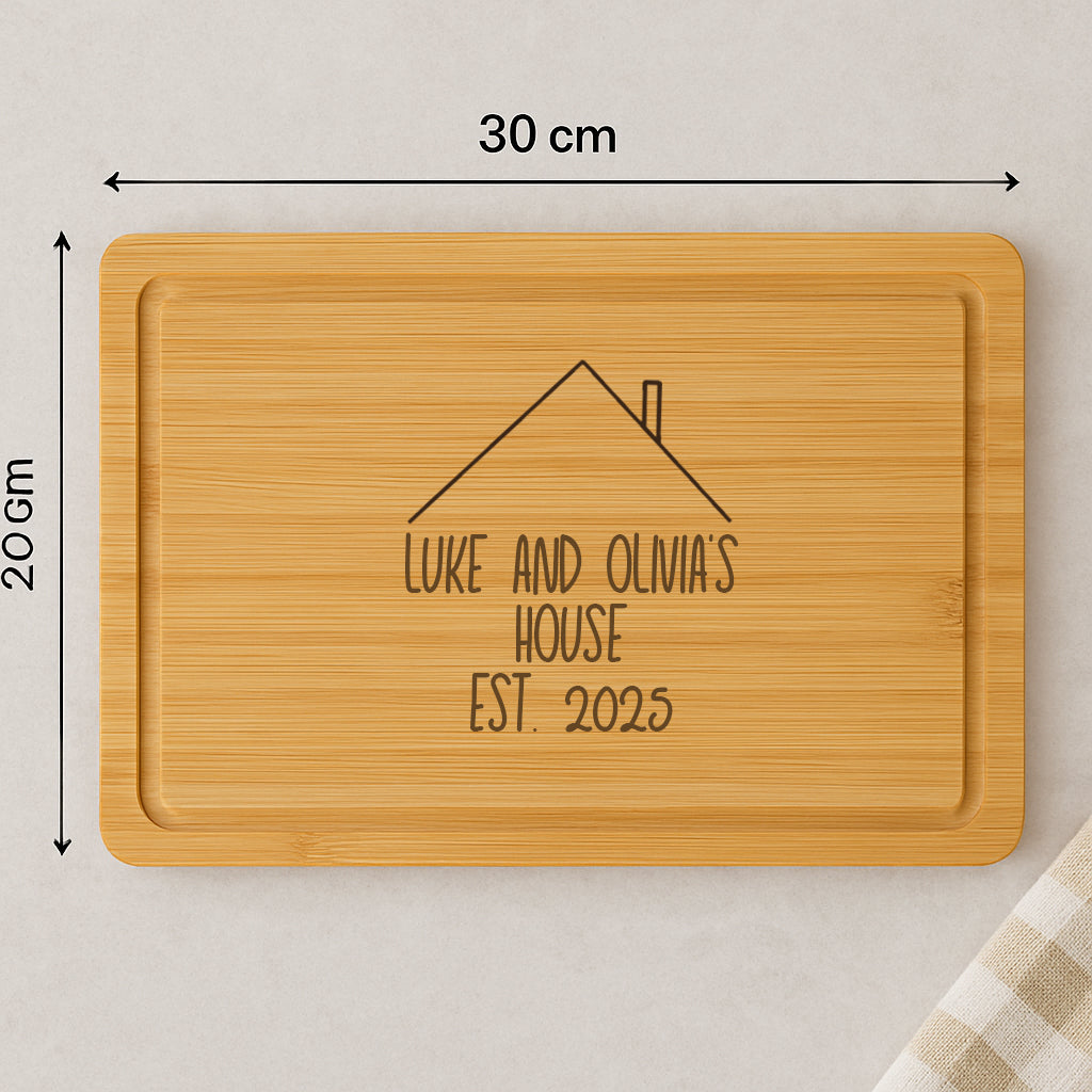 Personalised New Home Chopping Board | Engraved - Chopping Boards