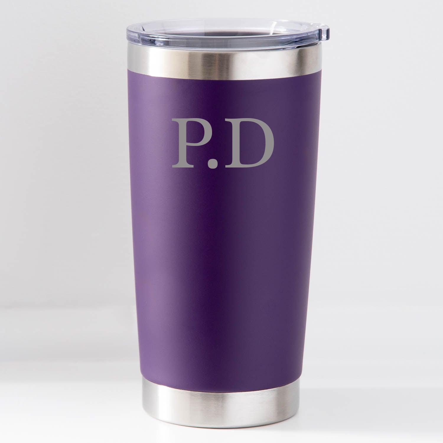 Personalised Initials Thermos Insulated Cup - Purple - Travel Mugs
