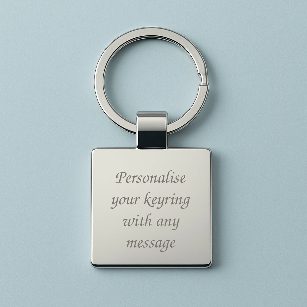 Personalised Message Square Keyring - Key Rings