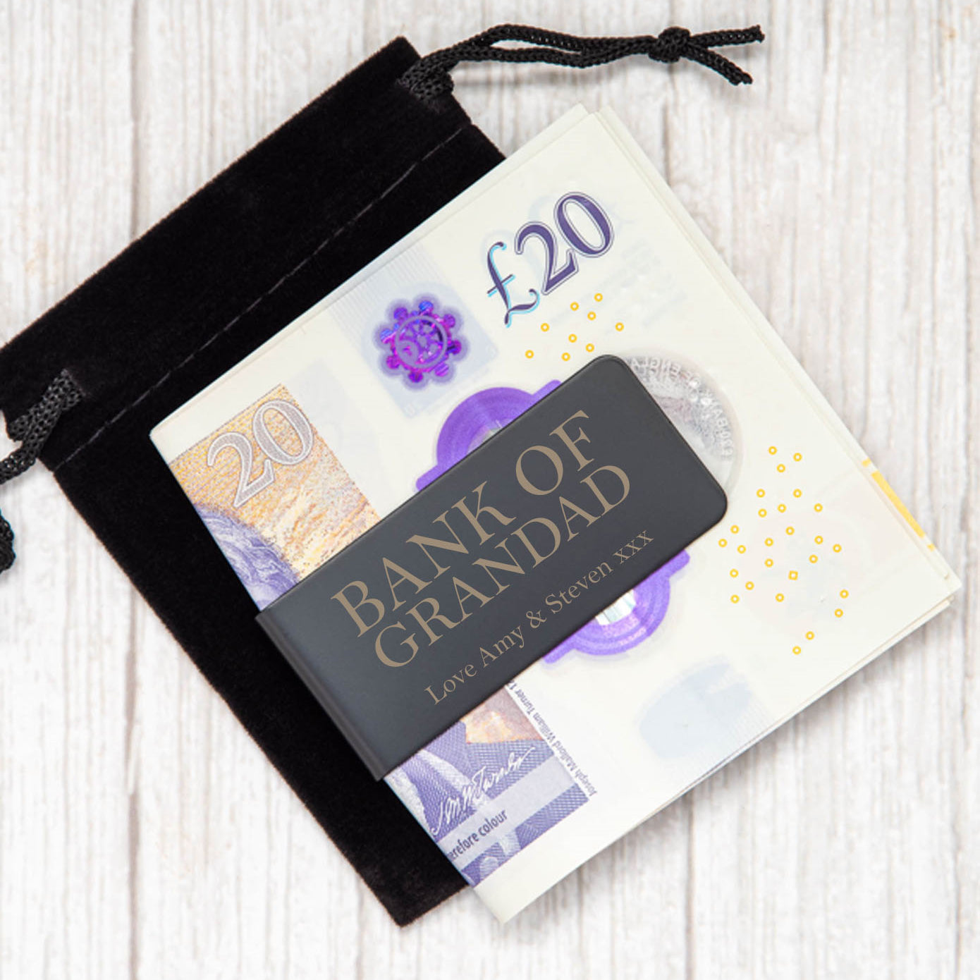 Personalised Bank Of Black Money Clip - Accessories