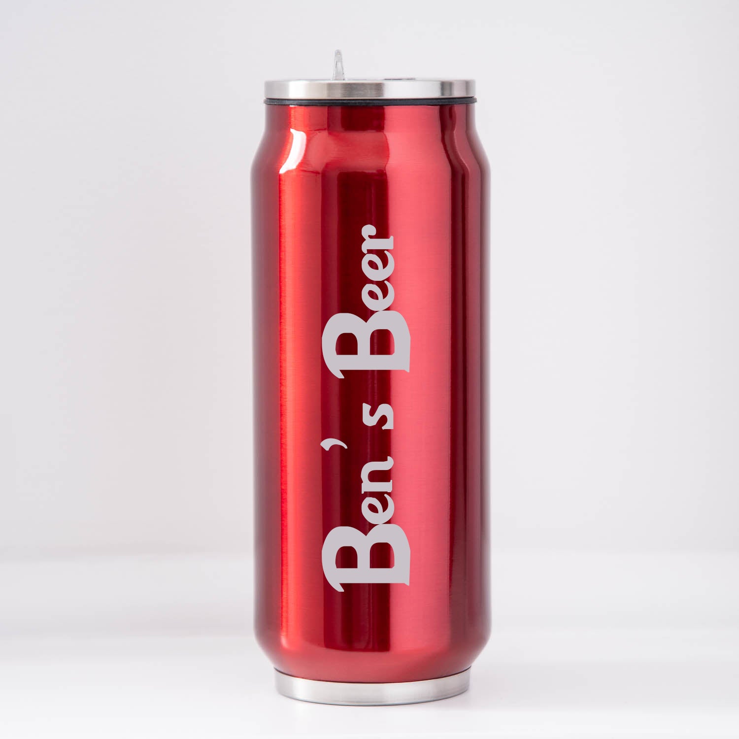 Personalised Name & Beer 500ml Can Style Bottle - cup