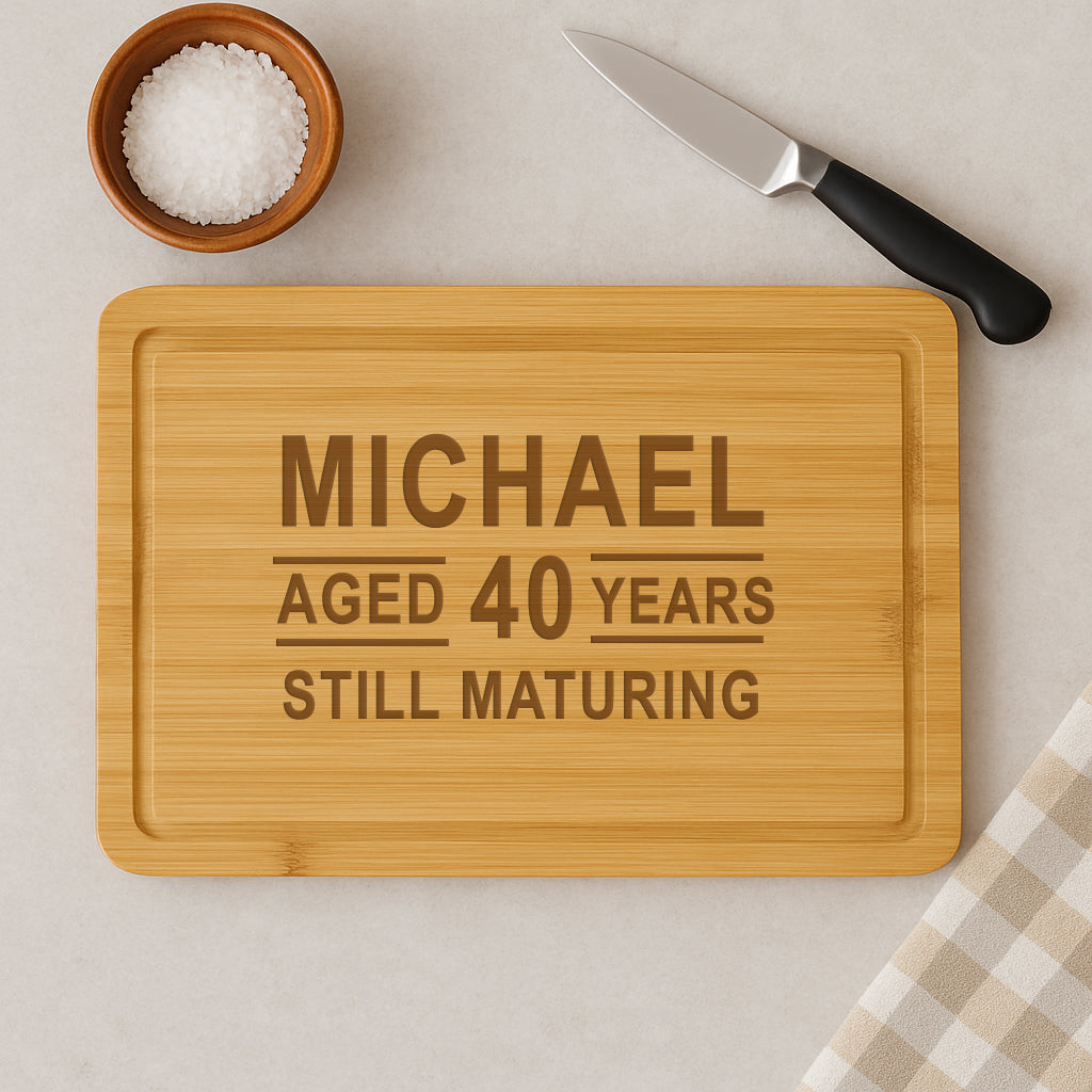 Personalised Birthday Aged Wooden Chopping Board - Chopping Boards