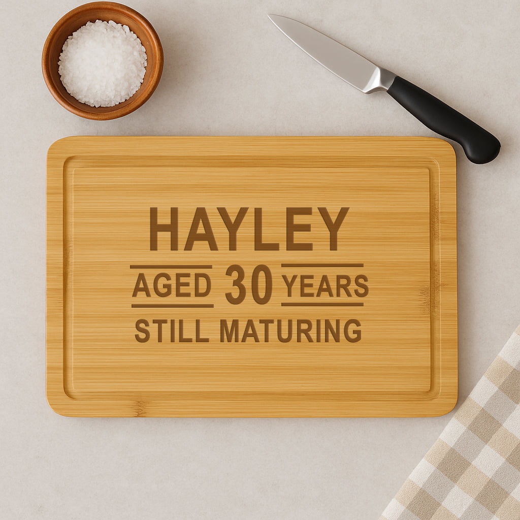 Personalised Birthday Aged Wooden Chopping Board - Chopping Boards
