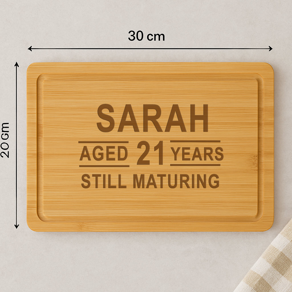 Personalised Birthday Aged Wooden Chopping Board - Chopping Boards