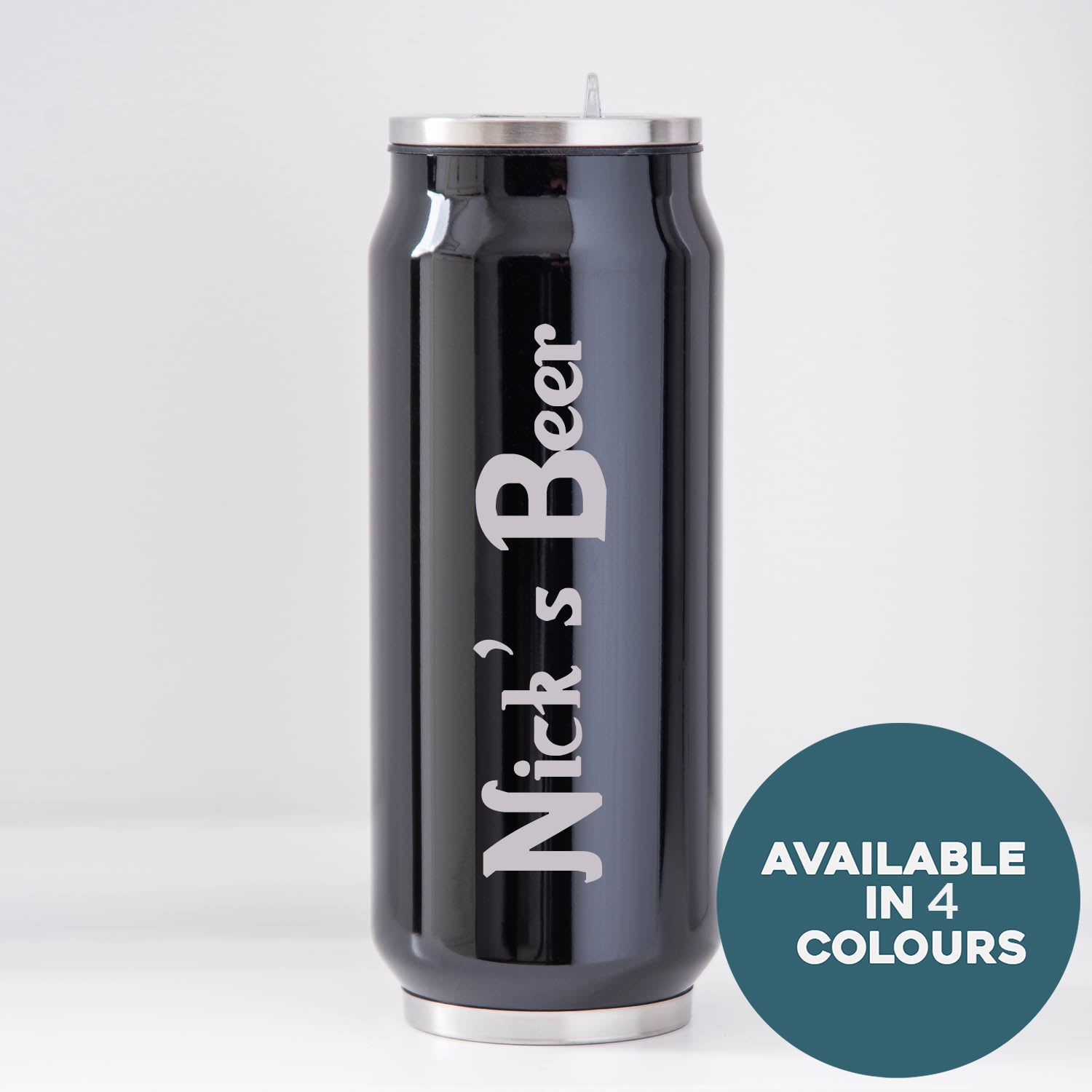 Personalised Name & Beer 500ml Can Style Bottle - cup