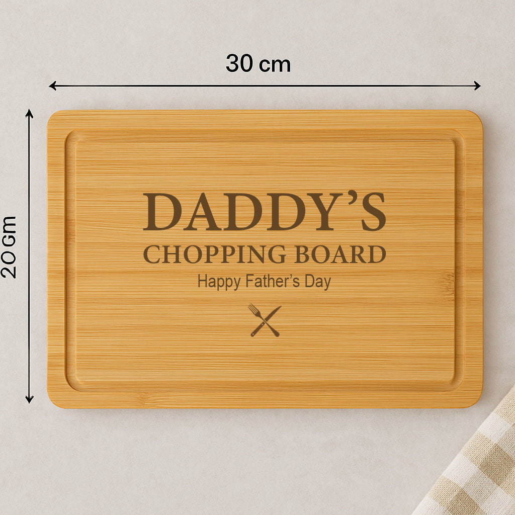 Personalised Happy Father’s Day Wooden Chopping Board - Chopping Boards