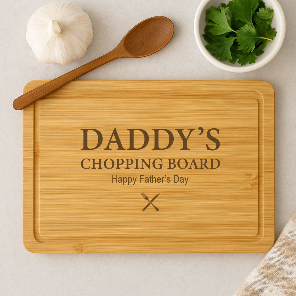 Personalised Happy Father’s Day Wooden Chopping Board - Chopping Boards