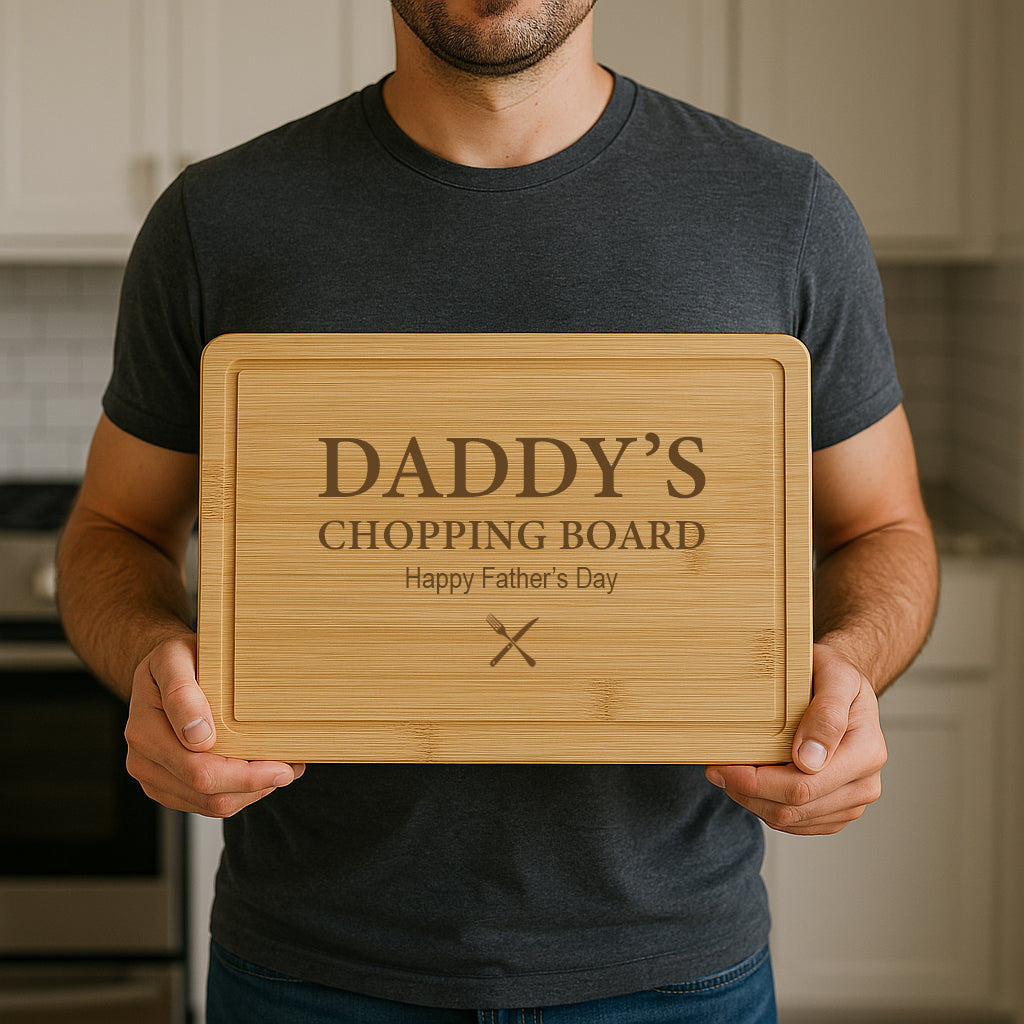 Personalised Happy Father’s Day Wooden Chopping Board - Chopping Boards