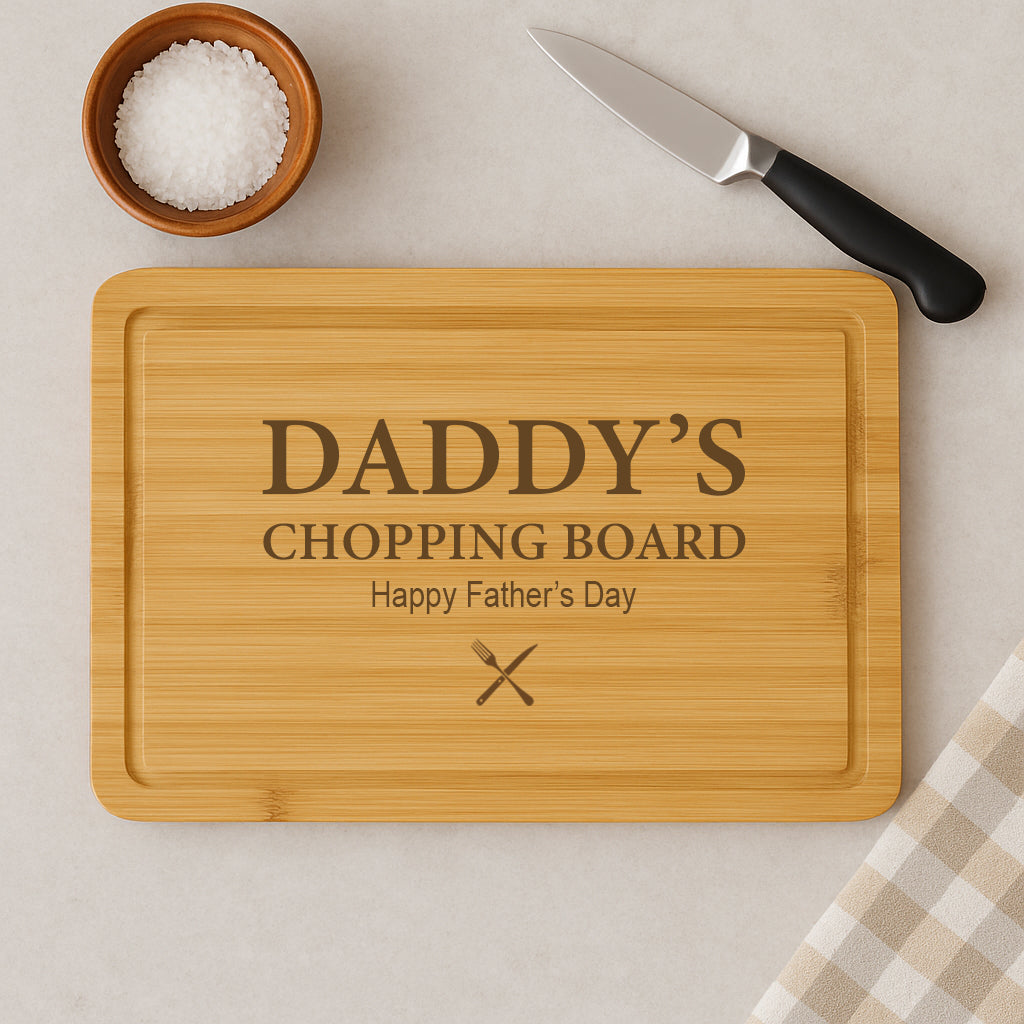 Personalised Happy Father’s Day Wooden Chopping Board - Chopping Boards