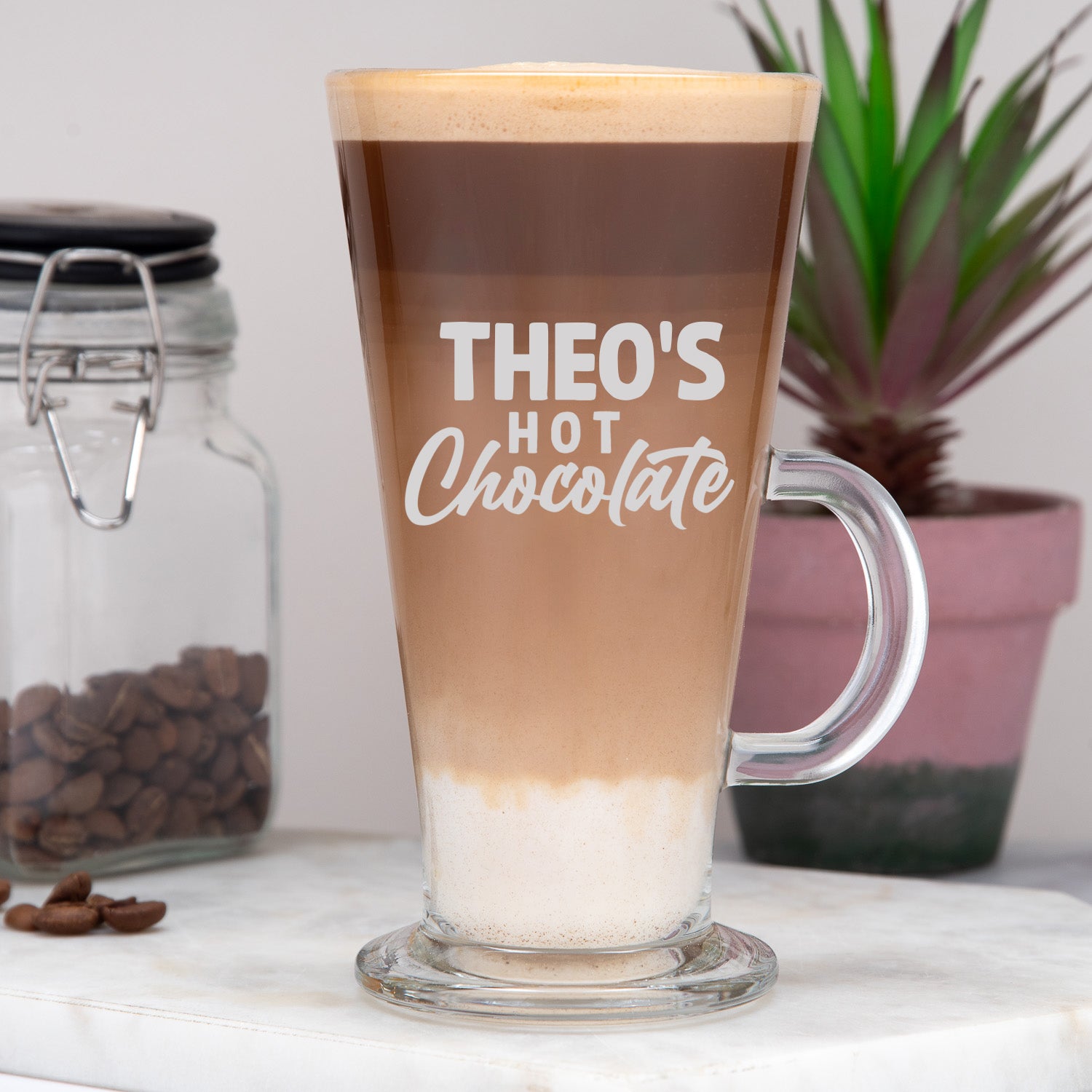Personalised Hot Chocolate Latte Glass - Latte Glass