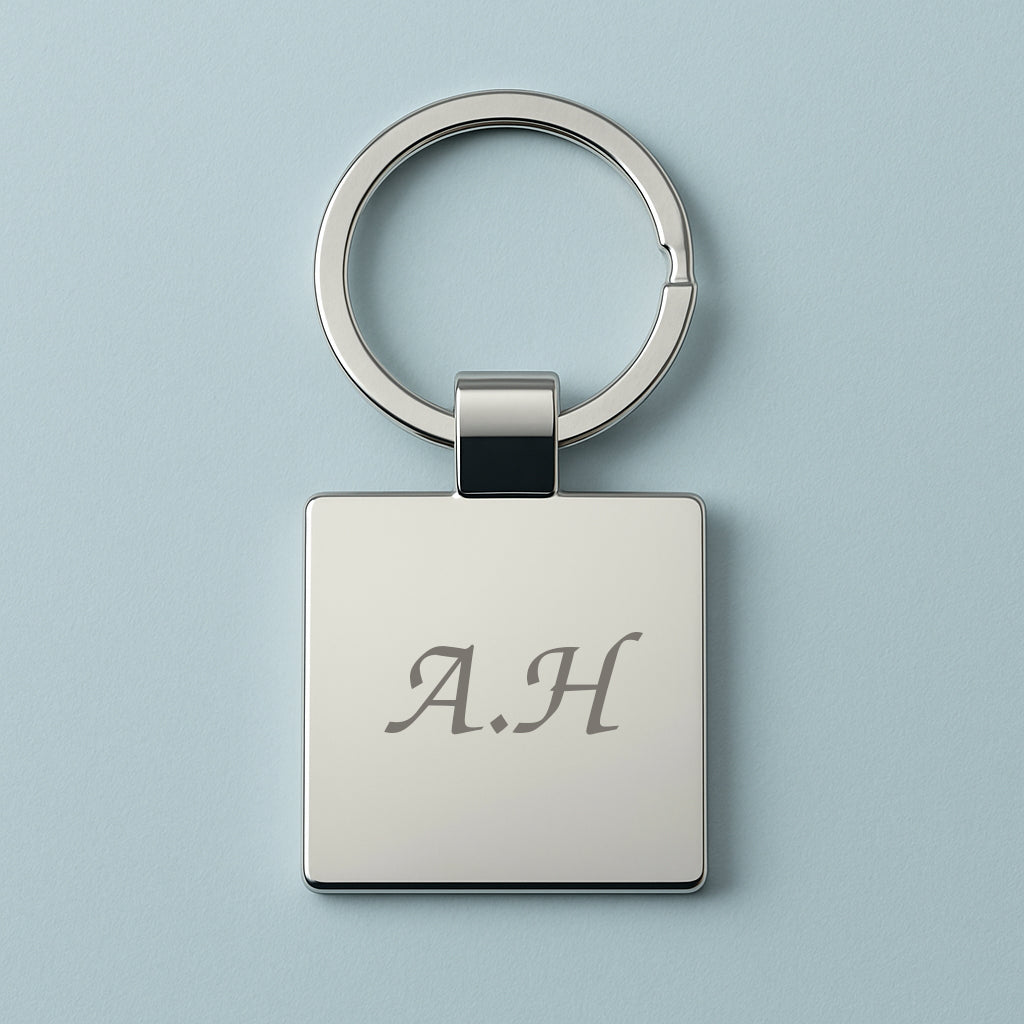 Personalised Initials Square Keyring - keyrings