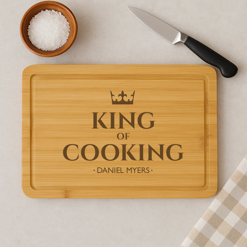 Personalised King Of Wooden Chopping Board - Chopping Boards