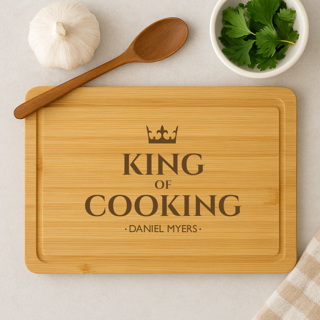 Personalised King Of Wooden Chopping Board - Chopping Boards