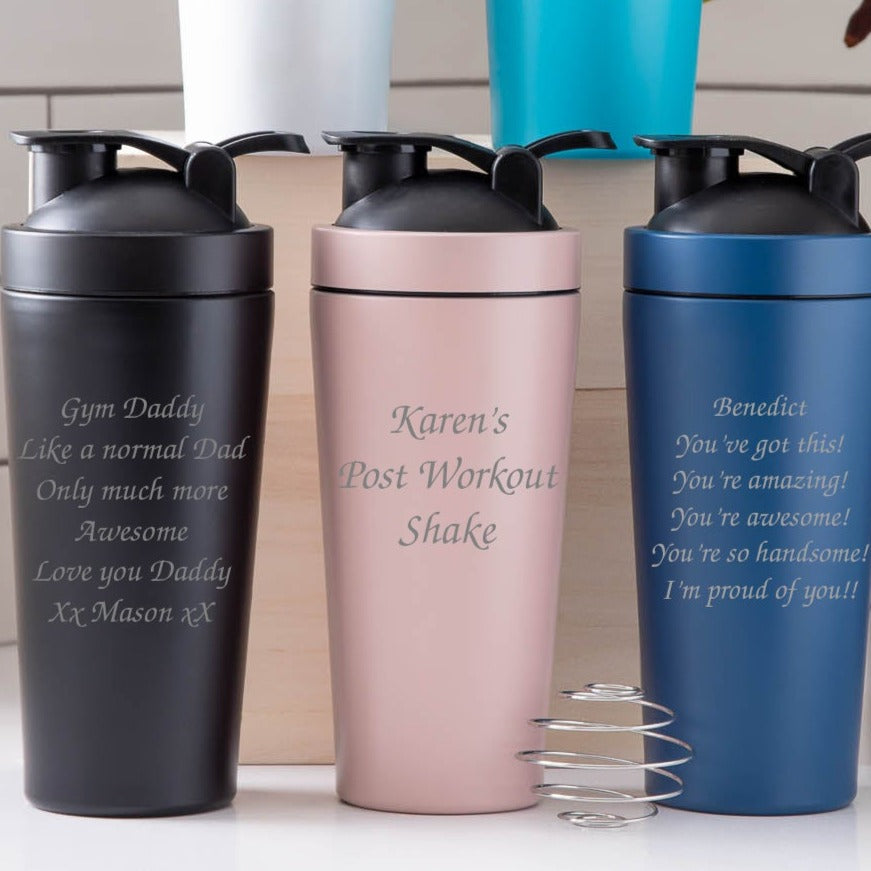 Personalised Any Message Protein Shaker Bottle - Protein Shaker Bottles