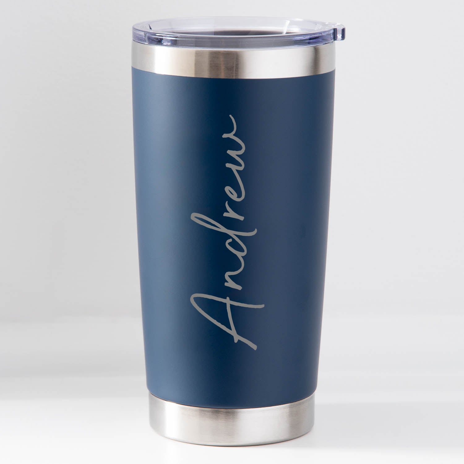 Personalised Insulated Cup | Engraved Name Travel Mug - Dark Blue - Thermos Water Bottles