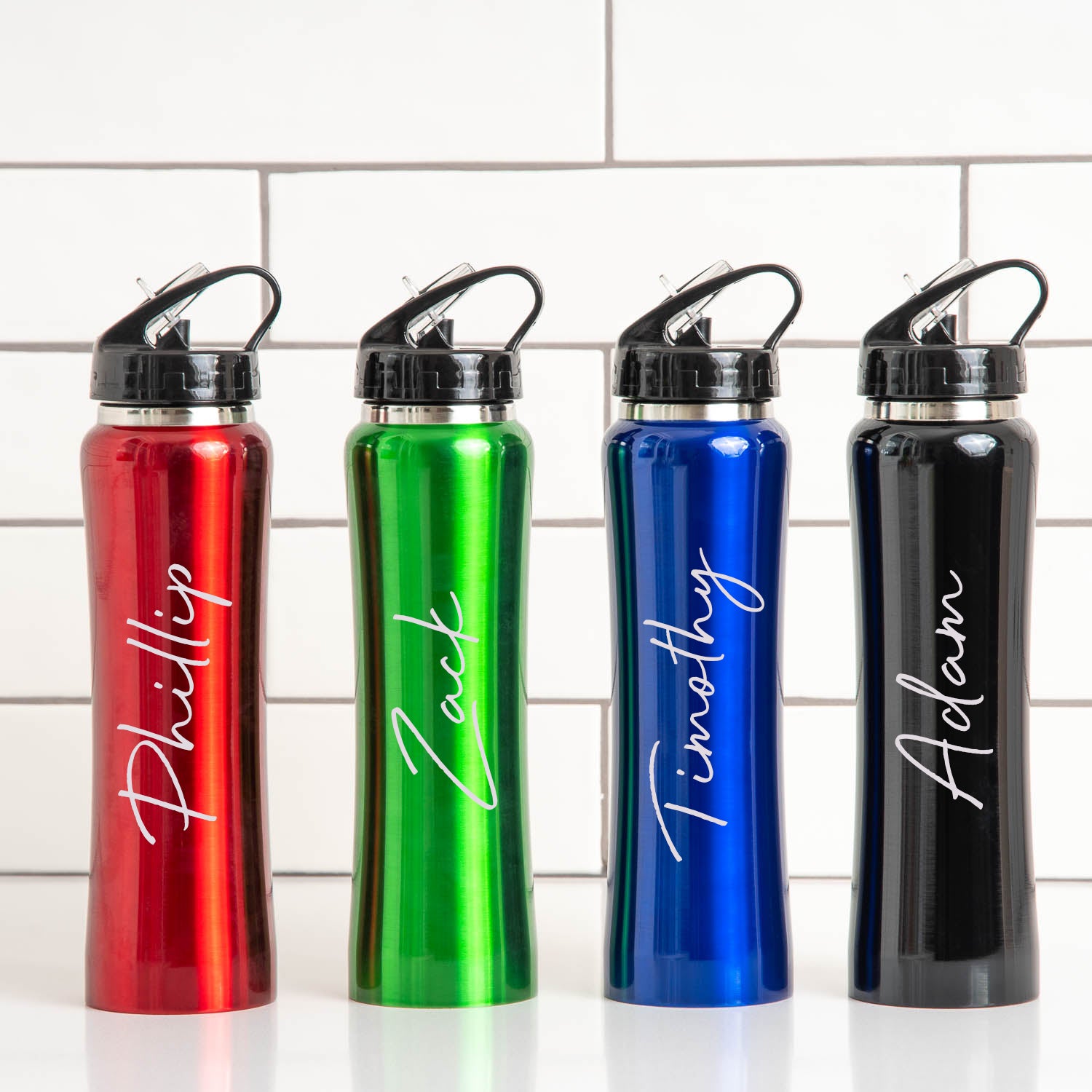 Personalised Large Name Sports Style Thermos Water Bottle - Thermos Water Bottles