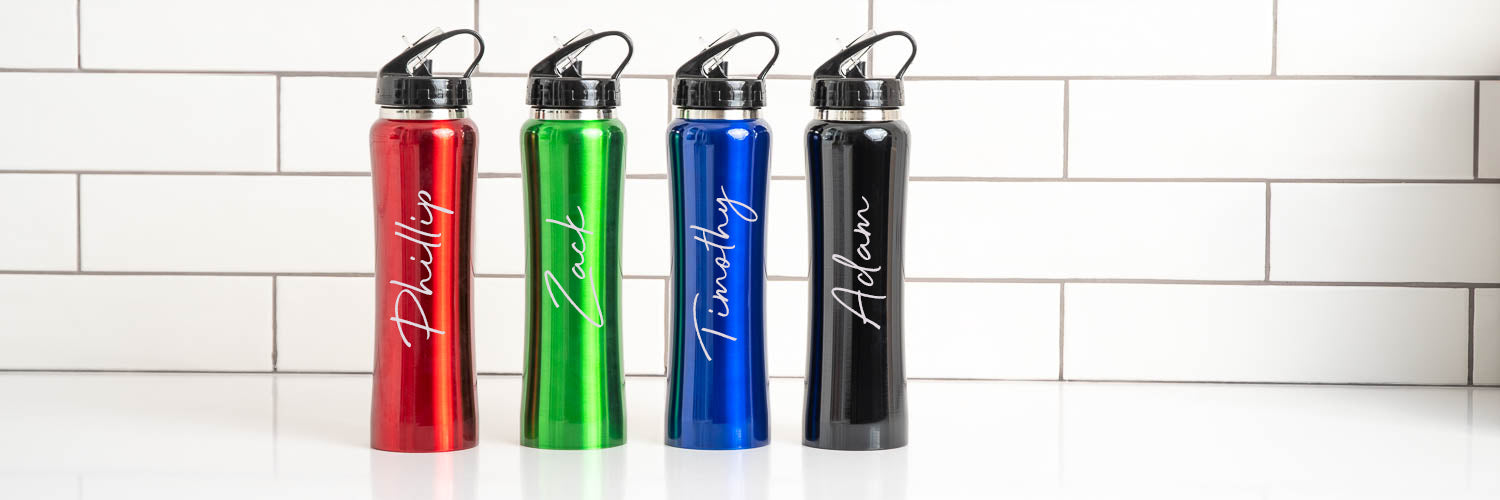 Personalised Large Name Sports Style Thermos Water Bottle - Thermos Water Bottles