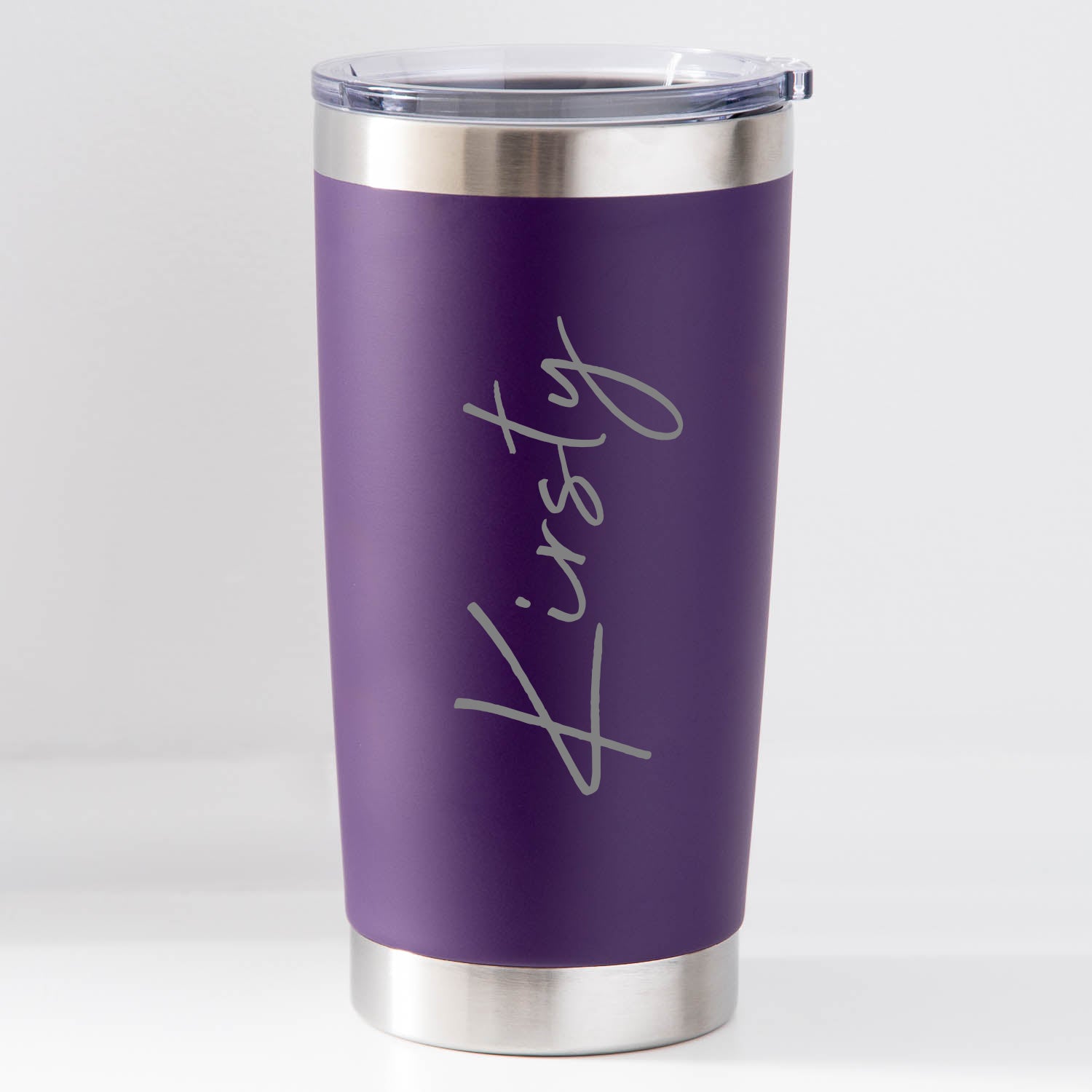 Personalised Insulated Cup | Engraved Name Travel Mug - Purple - Thermos Water Bottles