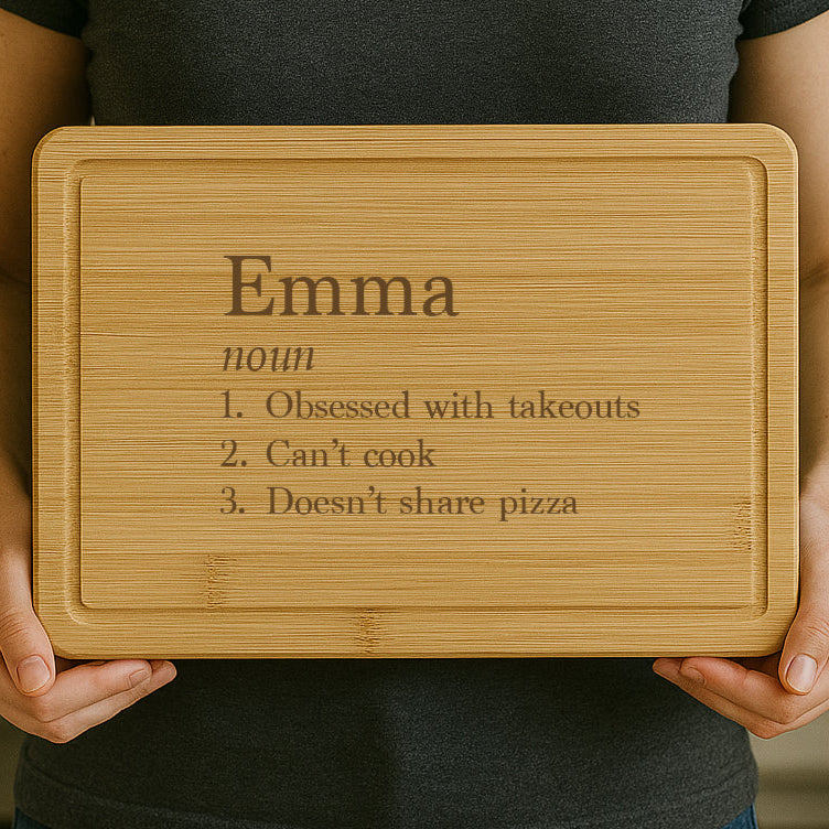 Personalised Name Definition Wooden Chopping Board - Chopping Boards