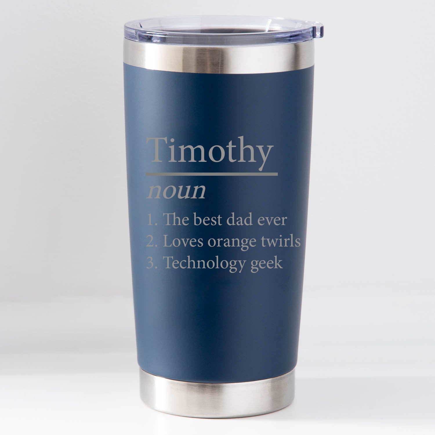 Personalised Name Definition Thermos Insulated Cup - Dark Blue - Thermos Water Bottles