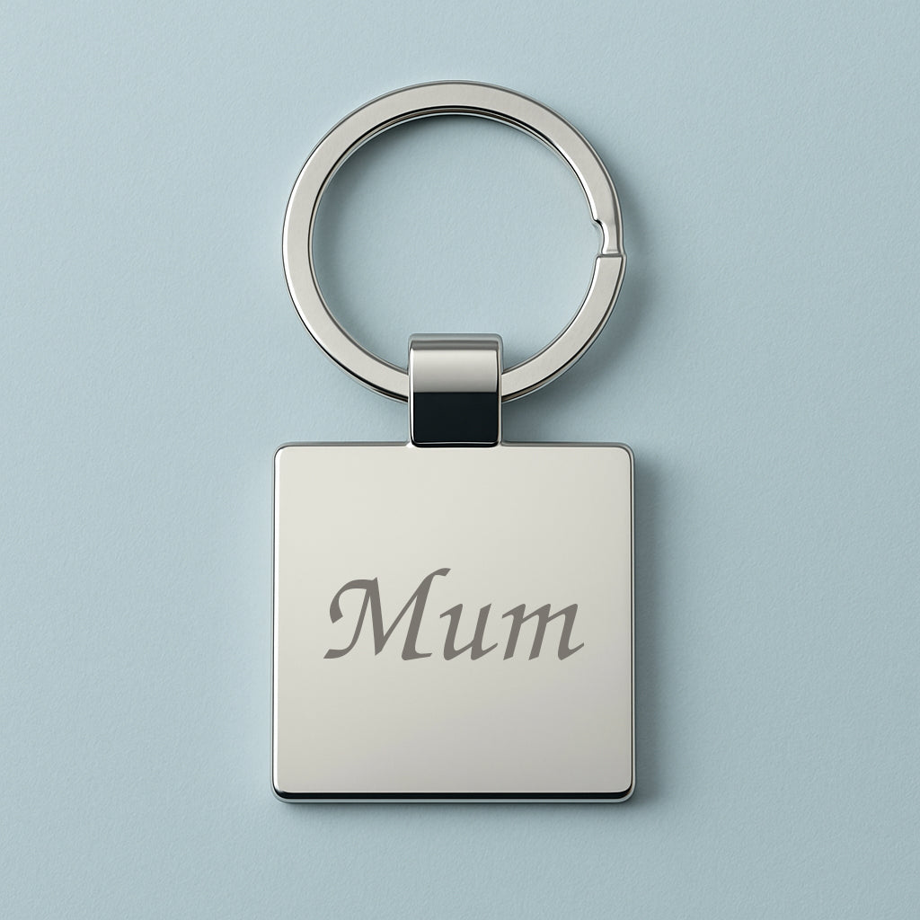 Personalised Name Square Keyring - Key Rings